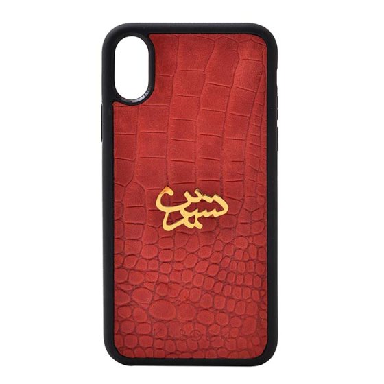 قاب موبایل طلا چرم اسم شیرین