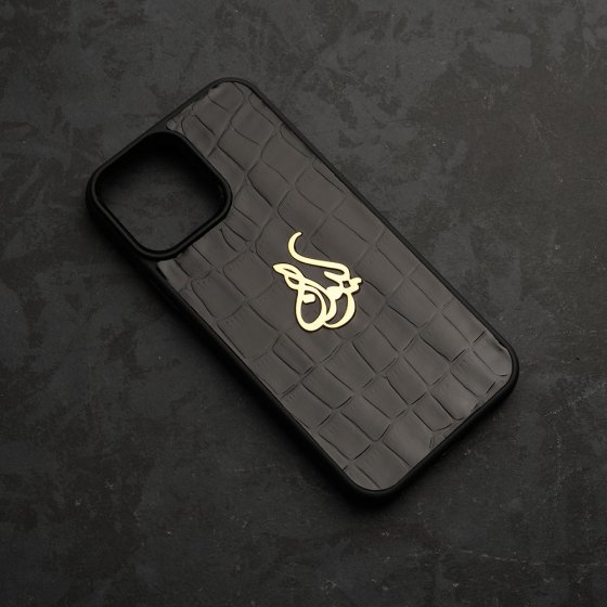 قاب موبایل طلا چرم اسم کیوان