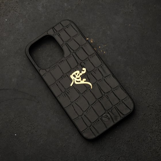 قاب موبایل طلا چرم اسم سعید