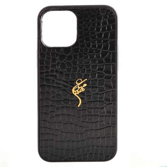 قاب موبایل چرم با پلاک اسم مهدیه