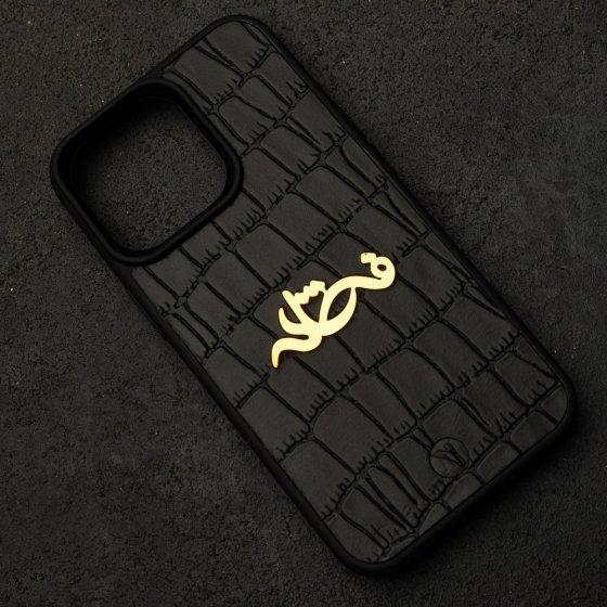 قاب موبایل طلا چرم اسم فرشاد