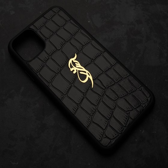 قاب موبایل طلا چرم پلاک آرش