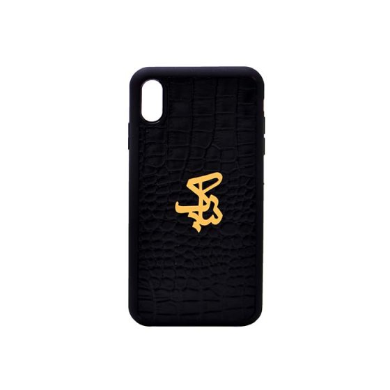 قاب موبایل چرم طبیعی با پلاک نیاک