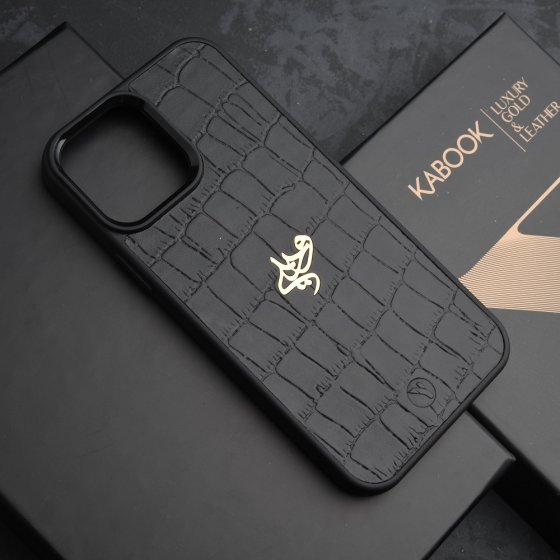 قاب موبایل چرم طبیعی با اسم وحید