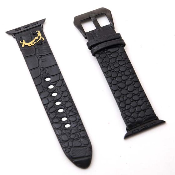 بند اپل واچ طلا چرم اسم امید