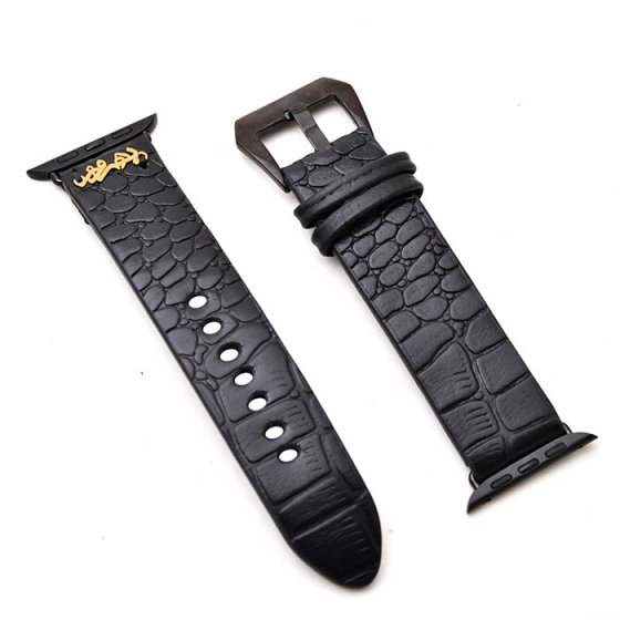 بند اپل واچ طلا چرم اسم بهروز