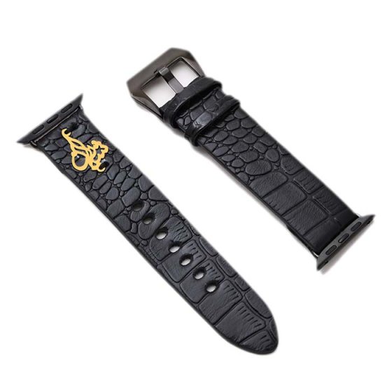 بند اپل واچ طلا چرم اسم شایان