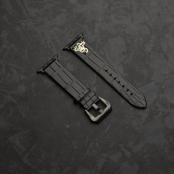 بند اپل واچ طلا چرم اسم محسن