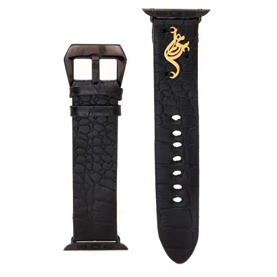 بند اپل واچ طلا چرم اسم سینا