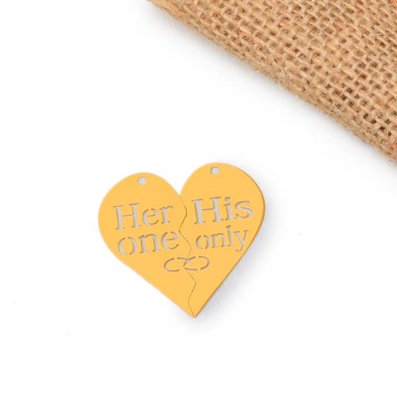 his و her پلاک طلا