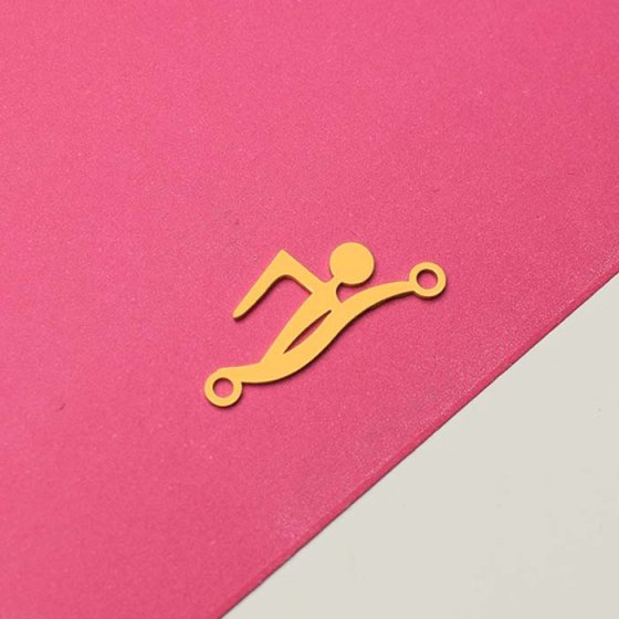 پلاک طلا با طرح شنا