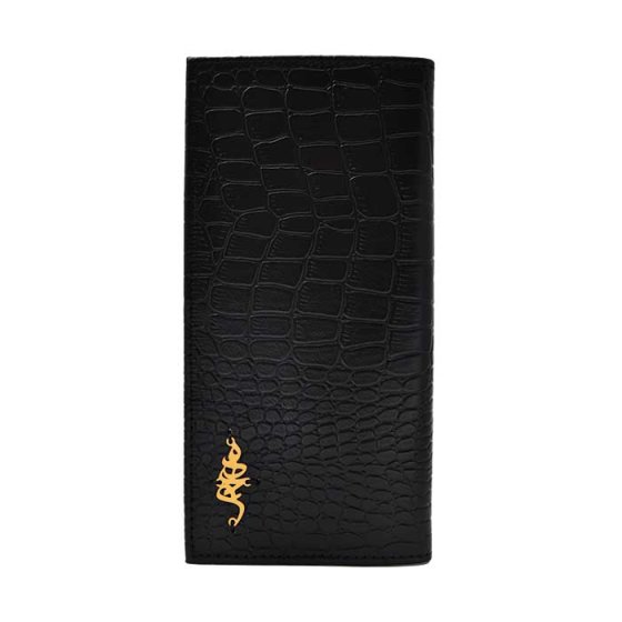 کیف کتی چرم با پلاک طلا اسم مهدی