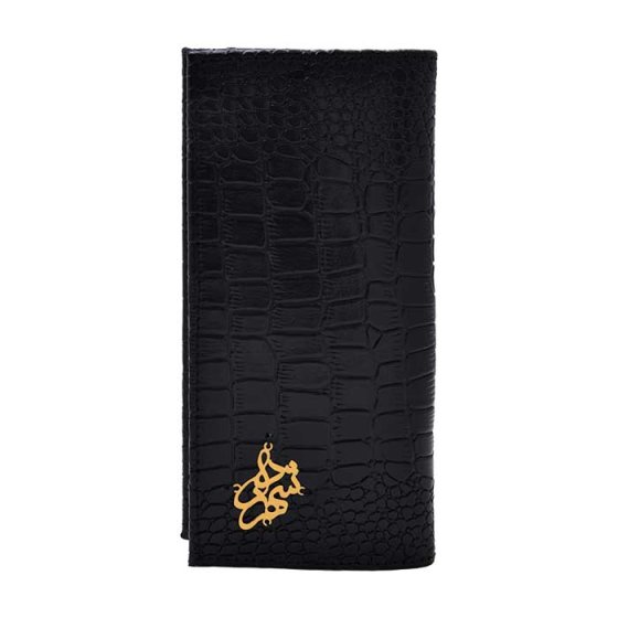 کیف کتی چرم با پلاک طلا اسم شهرداد