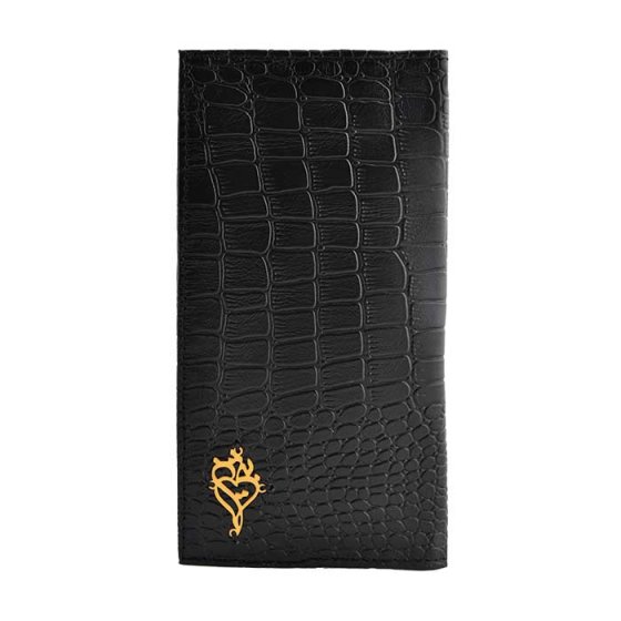 کیف کتی چرم با پلاک طلا اسم بیژن