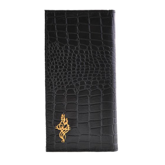 کیف کتی چرم با پلاک طلا اسم داریوش