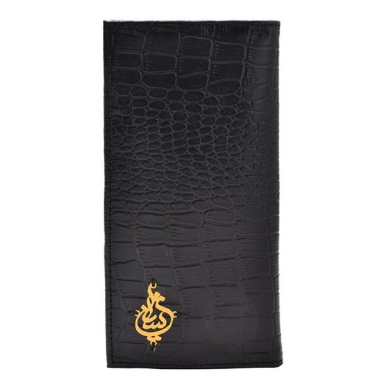 کیف پول کتی طلا چرم اسم شایان