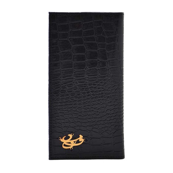 کیف کتی چرم با پلاک طلا اسم فرزاد