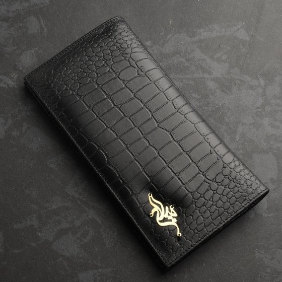 کیف کتی طلا چرم اسم میلاد