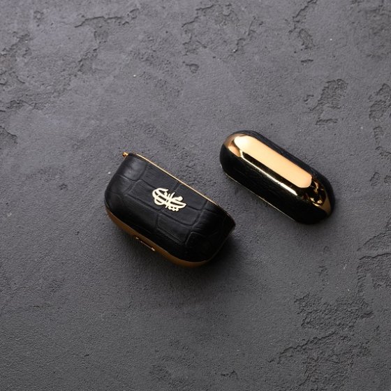 قاب ایرپاد طلا چرم اسم پیمان