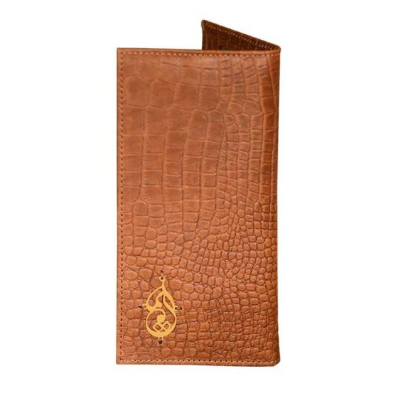 کیف پول کتی طلا چرم اسم ایمان