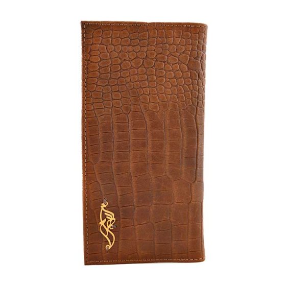 کیف پول کتی طلا چرم اسم شهرام