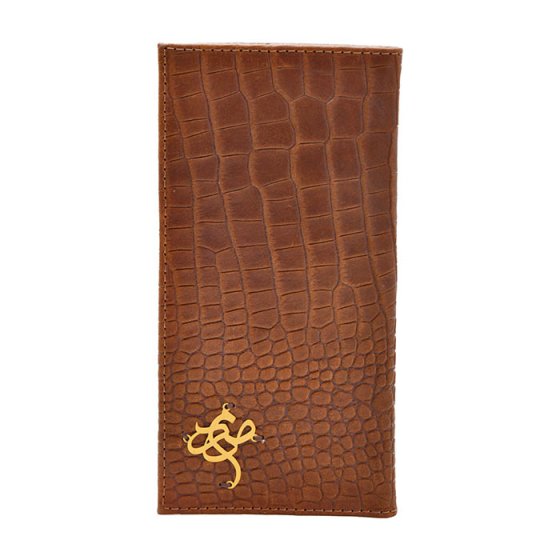 کیف کتی چرم با پلاک طلا اسم صمد