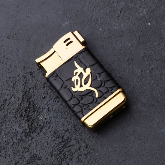 فندک چرم و طلا اسم احمد