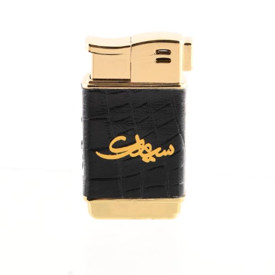 فندک چرم و طلا با اسم سیامک