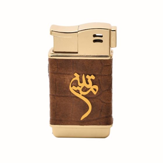 فندک چرم و طلا اسم متین