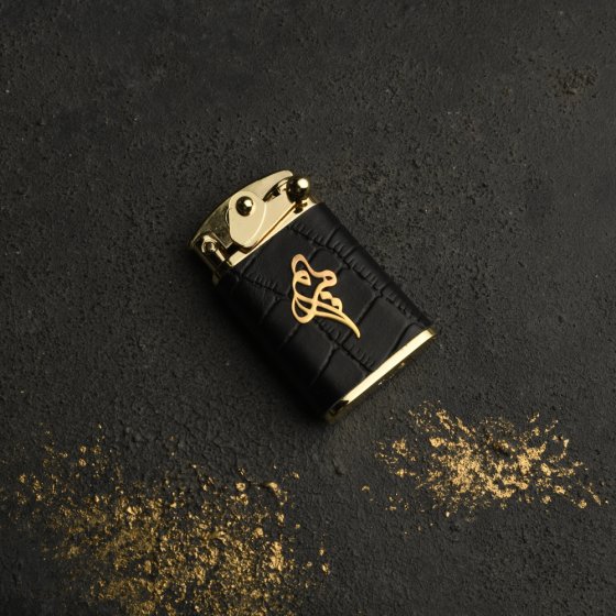 فندک چرم و طلا اسم مریم