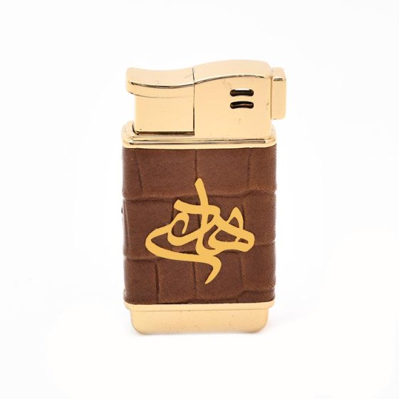 فندک چرم و طلا با اسم هادی