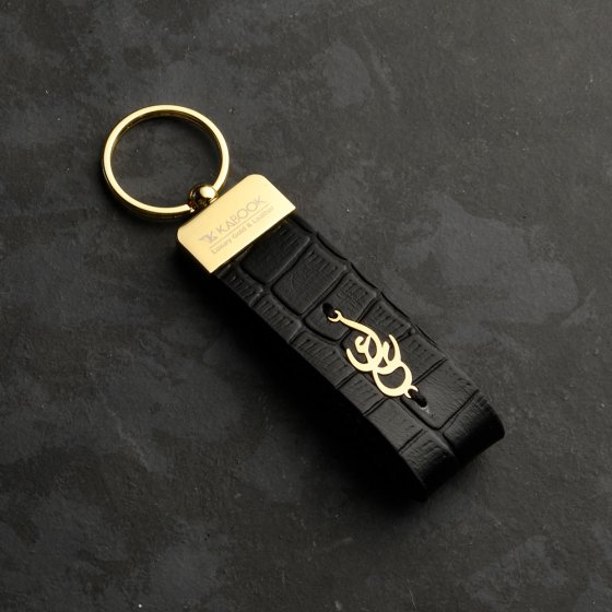 جاکلیدی طلا چرمی اسم علی