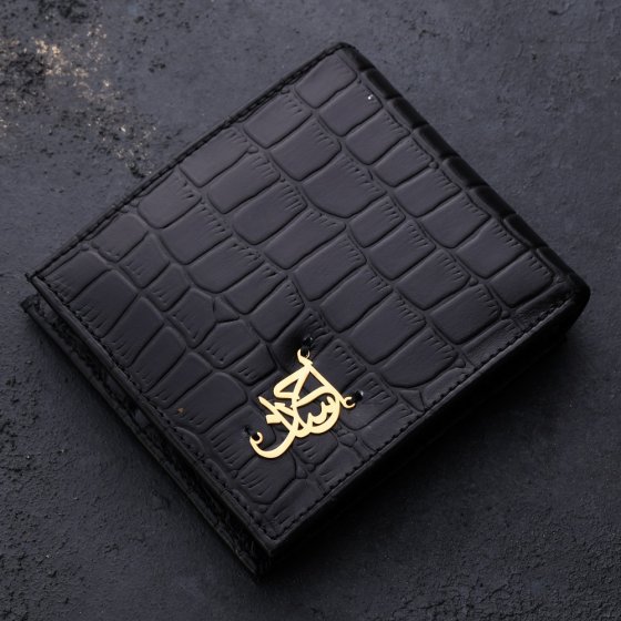 کیف جیبی طلا چرم اسم احسان