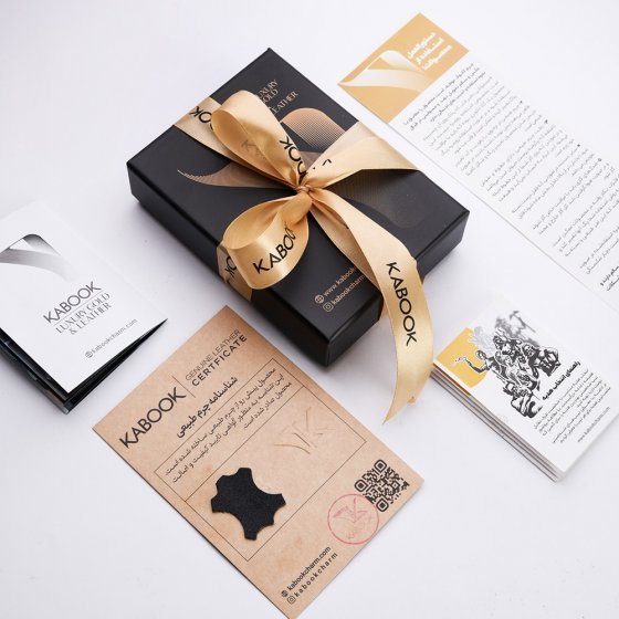 کیف جیبی طلا چرم اسم معین