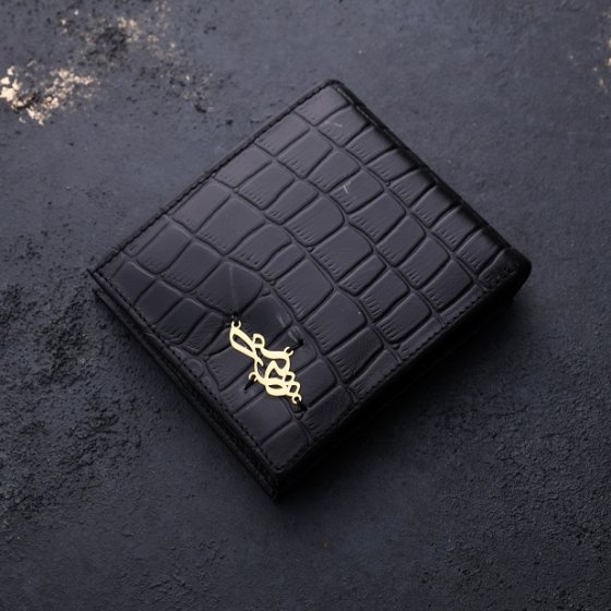 کیف جیبی طلا چرم اسم نیما