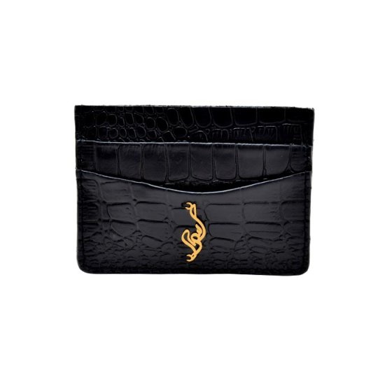 کیف کارت چرم پلاک طلا اسم