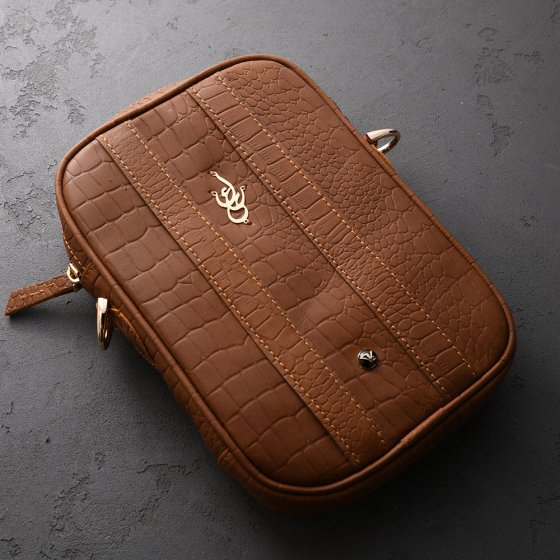 کیف کراس بادی چرم با پلاک علی