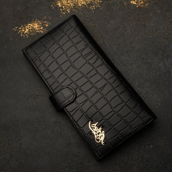 کیف موبایل طلا چرم اسم حمیدرضا