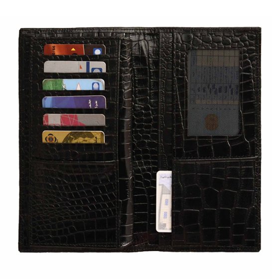 کیف کتی چرم با پلاک طلا اسم حسین