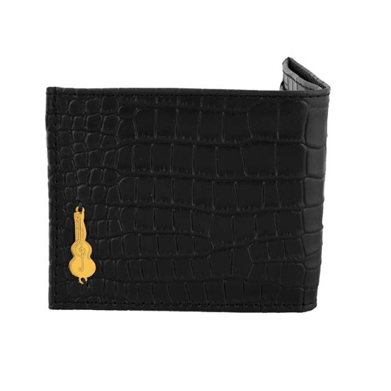 کیف جیبی چرم با پلاک طلا اسم ویولون