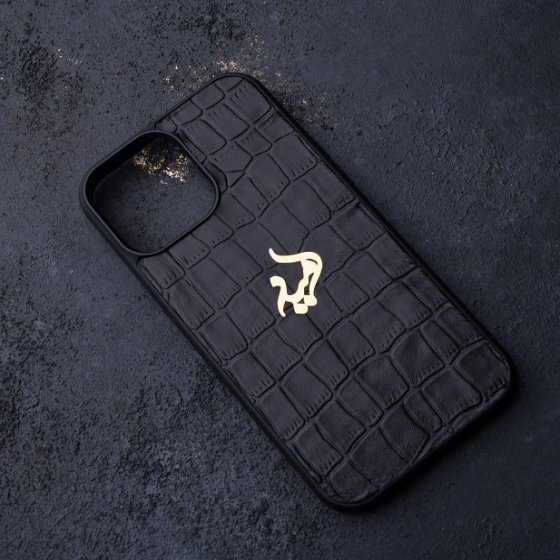 قاب موبایل طلا چرم اسم امید