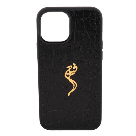 قاب موبایل چرم با پلاک اسم رفیع