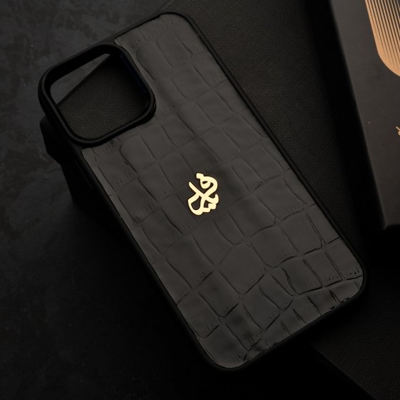 قاب موبایل طلا چرم اسم فرید