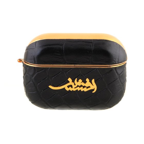 قاب ایرپاد چرم با پلاک اسم افشین