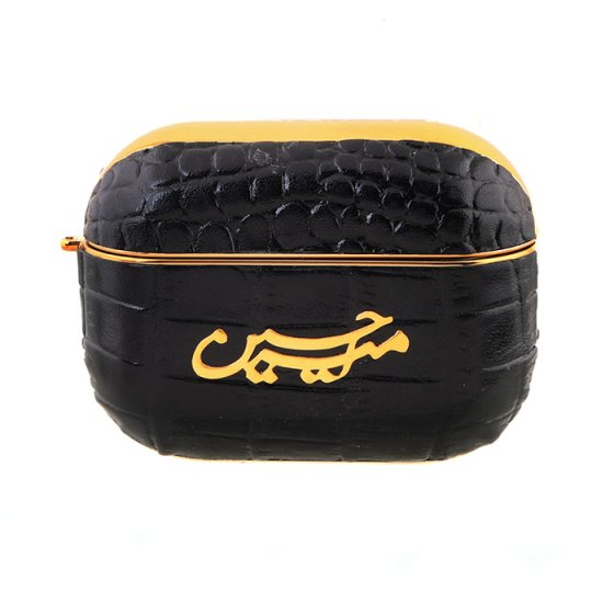 قاب ایرپاد پرو چرم با پلاک اسم امیرحسین