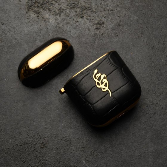 قاب ایرپاد طلا چرم اسم محمد