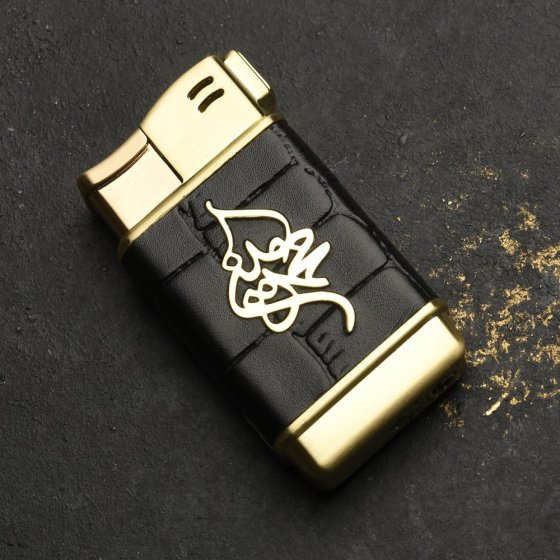 فندک طلا چرم اسم محمدامین