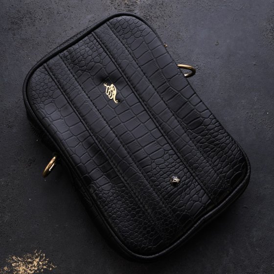 کیف کراس بادی طلا چرم اسم محمد رضا