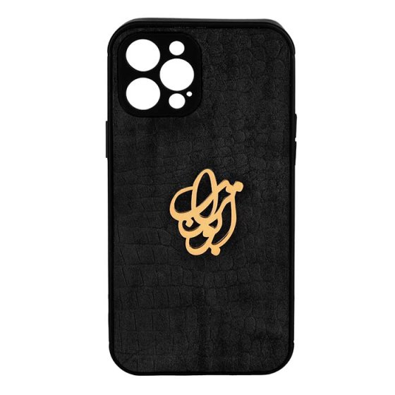 قاب موبایل چرم با پلاک اسم ابوتراب