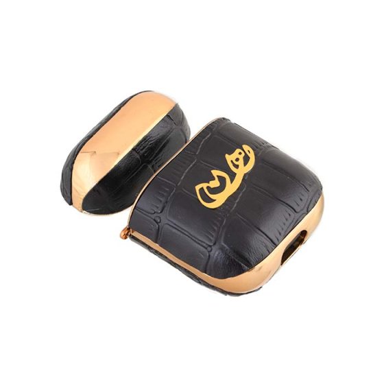 قاب چرم ایرپاد چرم با پلاک اسم ماهان